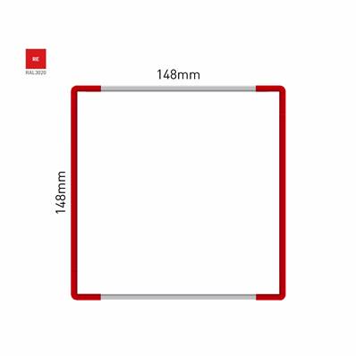 Signalétique Murale RAL3020 148x148mm , Avec Feuille de protection PS