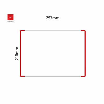 Signalétique Murale RAL3020 210x297mm , Avec Feuille de protection PS