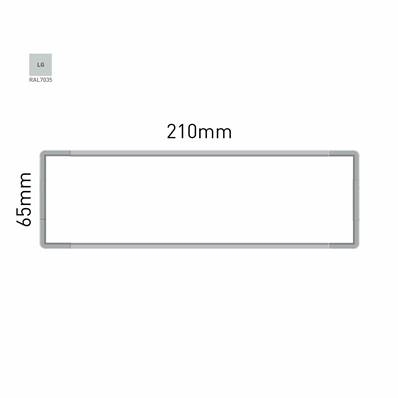 Signalétique Murale RAL7035 65x210mm , Avec Feuille de protection PS