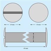 VIS RELIEUR COULEUR  LAITON Ø5 X65MM