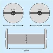 VIS RELIEUR À TROU NYLON BLANC Ø6 x 20MM