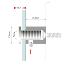 ENTRETOISES FISSO INOX Ø13X20MM