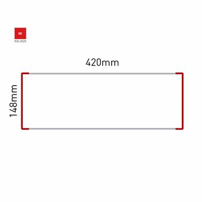 Signalétique Murale RAL3020 148x420mm , Avec Feuille de protection PS