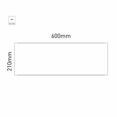 Signalétique Murale RAL9016 210x600mm , Avec Panneau Aluminium