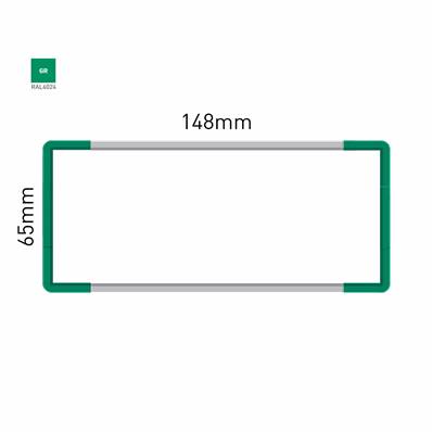 Signalétique Murale RAL6024 65x148mm , Avec Panneau Aluminium