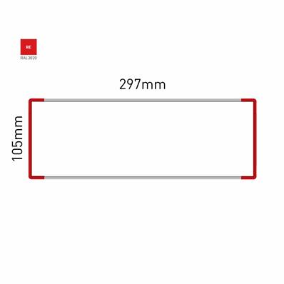 Signalétique Murale RAL3020 105x297mm , Avec Panneau Aluminium