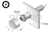  Quickfix Vis Inox Ø4mm x L40mm avec empreinte inviolable torx