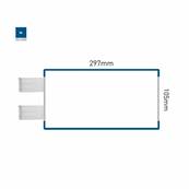 Signalétique Drapeau RAL5005 297x105mm , Avec Feuille de protection PS