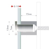 ENTRETOISES FISSO INOX Ø13X15MM