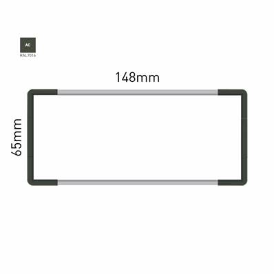 Signalétique Murale RAL7016 65x148mm , Avec Feuille de protection PS