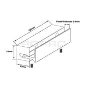 PROFILE ALUMINIUM SIGNCLAMP L120mm PREMIUM