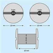 VIS RELIEUR À TROU NYLON BLANC Ø6 x 10MM