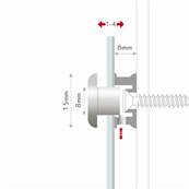 ENTRETOISES FISSO MINI ALUMINIUM Ø15x6MM