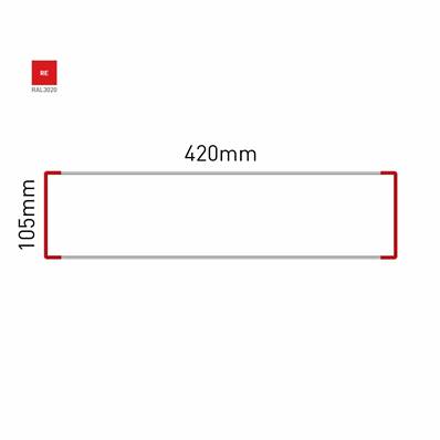 Signalétique Murale RAL3020 105x420mm , Avec Feuille de protection PS