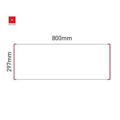 Signalétique Murale RAL3020 297x800mm , Avec Feuille de protection PS