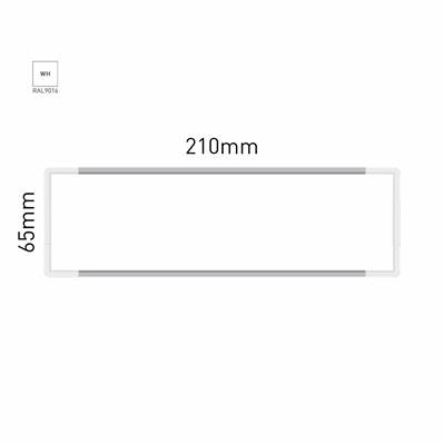 Signalétique Murale RAL9016 65x210mm , Avec Feuille de protection PS