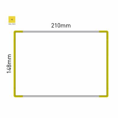 Signalétique Murale RAL1023 148x210mm , Avec Feuille de protection PS