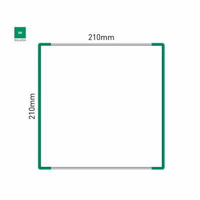 Signalétique Murale RAL6024 210x210mm , Avec Feuille de protection PS