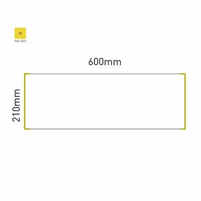 Signalétique Murale RAL1023 210x600mm , Avec Feuille de protection PS