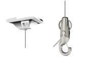 Kit de suspension de câble en acier avec clip et crochet