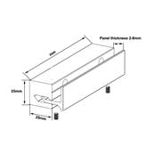 PROFILE ALUMINIUM SIGNCLAMP L180mm PREMIUM NOIR