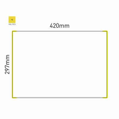 Signalétique Murale RAL1023 297x420mm , Avec Panneau Aluminium