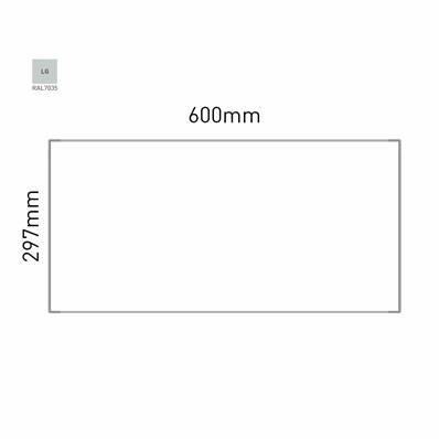 Signalétique Murale RAL7035 297x600mm , Avec Panneau Aluminium