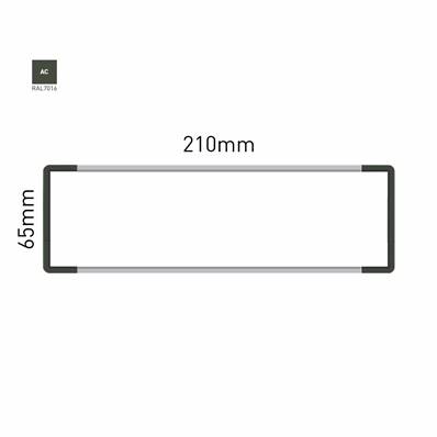 Signalétique Murale RAL7016 65x210mm , Avec Panneau Aluminium