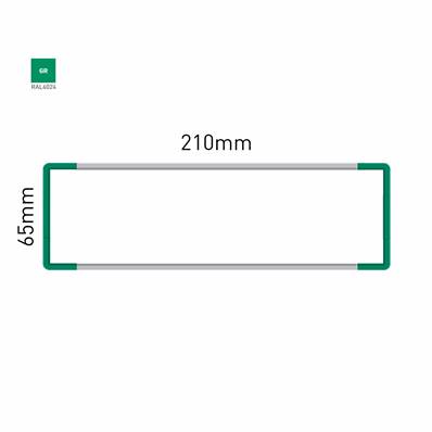 Signalétique Murale RAL6024 65x210mm , Avec Panneau Aluminium