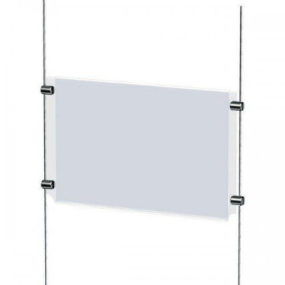 PORTE AFFICHE A4 HORIZONTAL EN PLEXIGLASS 3MM