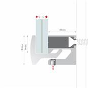 PROFILE ALUMINIUM FISSO CLAMPER L400mm