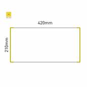 Signalétique Murale RAL1023 210x420mm , Avec Feuille de protection PS