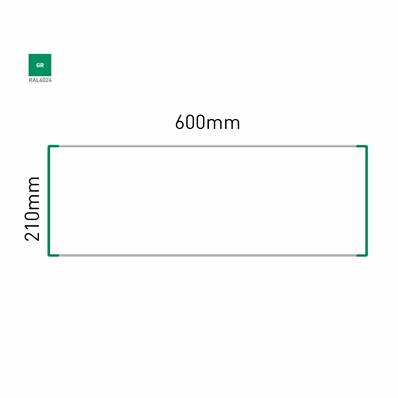 Signalétique Murale RAL6024 210x600mm , Avec Panneau Aluminium