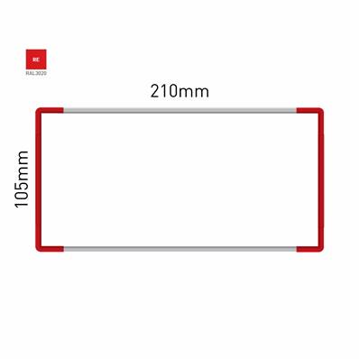 Signalétique Murale RAL3020 105x210mm , Avec Panneau Aluminium