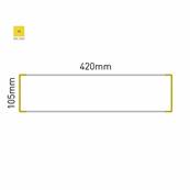 Signalétique Murale RAL1023 105x420mm , Avec Feuille de protection PS