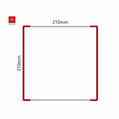 Signalétique Murale RAL3020 210x210mm , Avec Panneau Aluminium