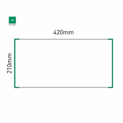 Signalétique Murale RAL6024 210x420mm , Avec Panneau Aluminium