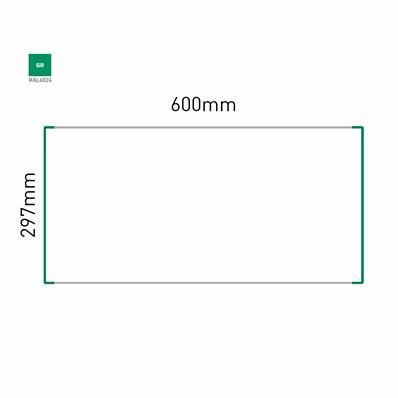 Signalétique Murale RAL6024 297x600mm , Avec Panneau Aluminium