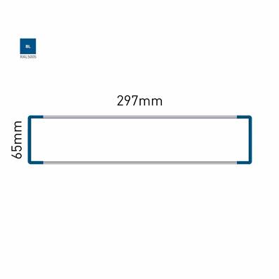 Signalétique Murale RAL5005 65x297mm , Avec Panneau Aluminium