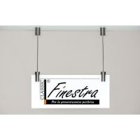 FINESTRA AVANDGARDE > KIT COMPLET DE 2 SUSPENSIONS AU PLAFOND FINITION INOX