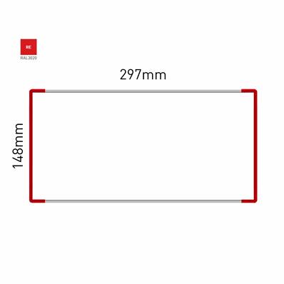 Signalétique Murale RAL3020 148x297mm , Avec Feuille de protection PS