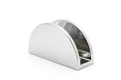 SUPPORT DE PLAQUE SEMI-CIRCULAIRE 50x27MM FINITION CHROME BRILLANT
