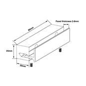 PROFILE ALUMINIUM SIGNCLAMP L80mm PREMIUM NOIR
