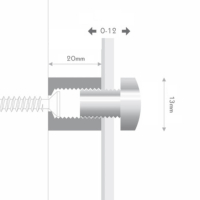 ENTRETOISES FISSO MIX ALUMINIUM Ø13x20mm