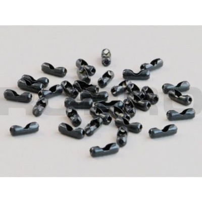 FERMOIR POUR CHAÎNETTE BOULE MÉTAL NOIR Ø 2.4MM.