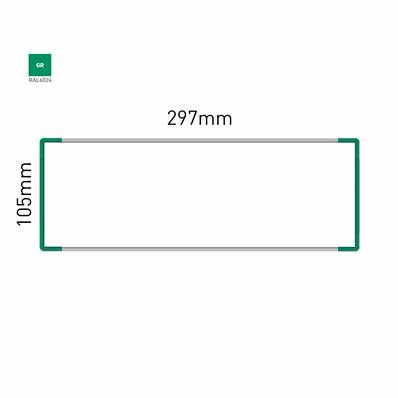 Signalétique Murale RAL6024 105x297mm , Avec Panneau Aluminium