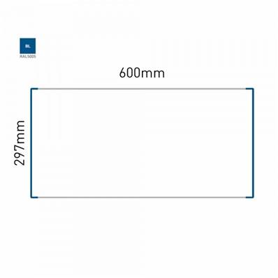 Signalétique Murale RAL5005 297x600mm , Avec Feuille de protection PS