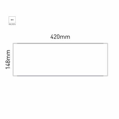 Signalétique Murale RAL9016 148x420mm , Avec Panneau Aluminium