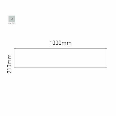 Signalétique Murale RAL7035 210x1000mm , Avec Panneau Aluminium