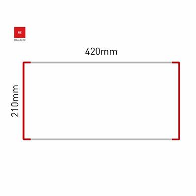 Signalétique Murale RAL3020 210x420mm , Avec Panneau Aluminium